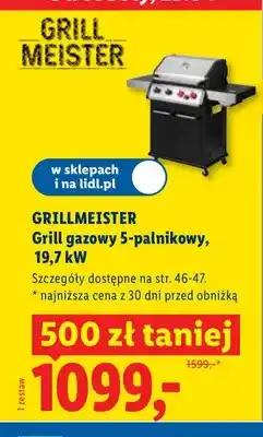 Grill gazowy 5-palnikowy, 19,7 kW