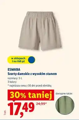 Lidl Szorty damskie z wysokim stanem oferta