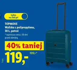 Lidl Walizka z polipropylenu 30L petrol oferta