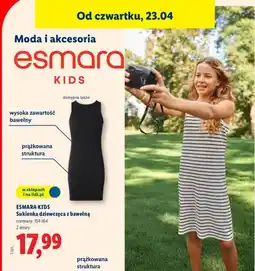 Lidl Sukienka dziewczęca z bawełną oferta