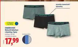Lidl Bokserki dziecięce z bawełną, 3 pary oferta