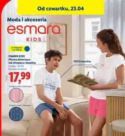 Lidl Piżama dziewczęca lub chłopięca z bawełny oferta
