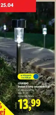 Lidl Zestaw 5 lamp solarnych LED ze stali szlachetnej oferta