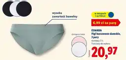 Lidl ESMARA Figi bezszwowe damskie, 3 pary oferta
