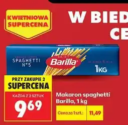 Biedronka Makaron spaghetti Barilla 1 kg oferta