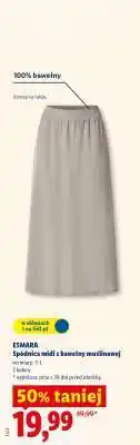 Lidl ESMARA Spódnica midi z bawełny muślinowej oferta