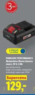 Lidl PARKSIDE PERFORMANCE Akumulator litowo-jonowy smart 20 V, 4 Ah oferta