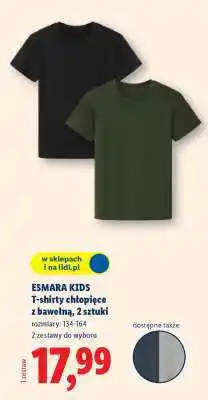 Lidl ESMARA KIDS T-shirty chłopięce z bawełną, 2 sztuki oferta