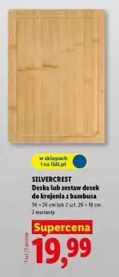 Lidl SILVERCREST Deska lub zestaw desek do krojenia z bambusa oferta