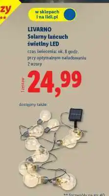 Lidl LIVARNO Solarny łańcuch świetlny LED oferta