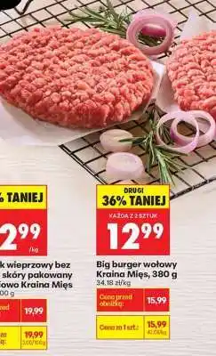 Biedronka Big burger wołowy Kraina Mięs, 380 g oferta