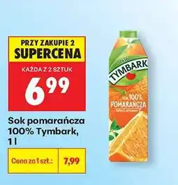 Biedronka Sok pomarańczowa 100% Tymbark, 1 l oferta