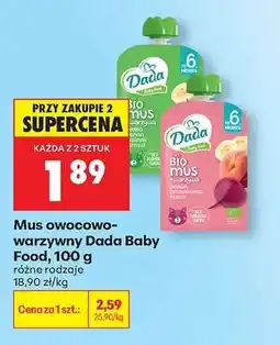 Biedronka Mus owocowo warzywny Dada Baby Food 100 g oferta