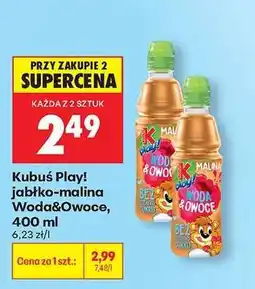 Biedronka Kubuś Play! jabłko-malina Woda&Owoce, 400 ml oferta