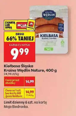 Biedronka Kiełbasa Śląska Kraina Wędlin Nature, 400 g oferta
