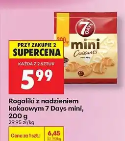 Biedronka Rogaliki z nadzieniem kakaowym 7 Days mini, 200 g oferta