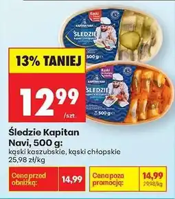 Biedronka Śledzie Kapitan Navi, 500 g oferta