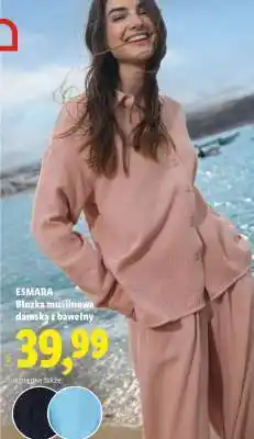 Lidl ESMARA Bluzka muślinowa damska z bawełny oferta