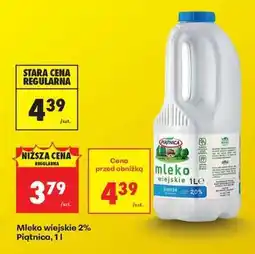 Biedronka Mleko wiejskie 2% Piątnica, 1l oferta