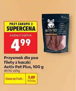 Biedronka Przysmak dla psa filety z kaczki Activ Pet Plus, 100 g oferta