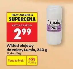 Biedronka Wkład olejowy do zniczy Lumia 240 g oferta