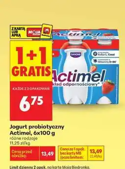 Biedronka Jogurt probiotyczny Actimel, 6x100 g oferta