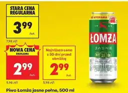Biedronka Piwo Łomża jasne pełne, 500 ml oferta