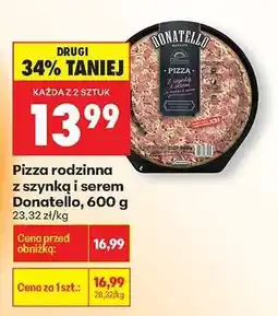 Biedronka Pizza rodzinna z szynką i serem Donatello 600 g oferta