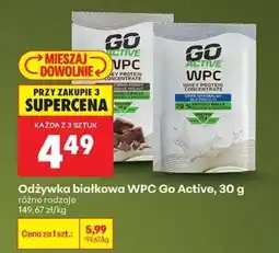 Biedronka Odżywka białkowa WPC go Active, 30 g oferta