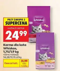 Biedronka Karma dla kota Whiskas, 1,75 - 1,9 kg oferta