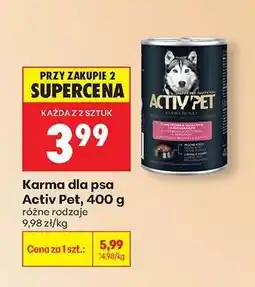 Biedronka Karma dla psa Activ Pet, 400 g oferta