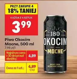 Biedronka Piwo Okocim Mocne, 500 ml oferta