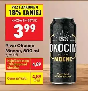 Biedronka Piwo Okocim Mocne, 500 ml oferta