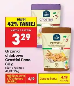 Biedronka Grzanki chlebowe Crostini Pano, 80 g oferta