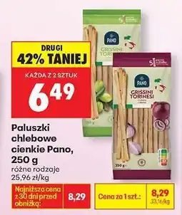 Biedronka Paluszki chlebowe cienkie Pano, 250 g oferta