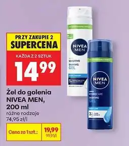 Biedronka Żel do golenia NIVEA MEN, 200 ml oferta