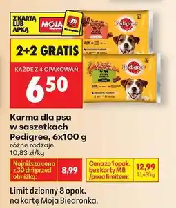 Biedronka Karma dla psa w saszetkach Pedigree, 6x100 g oferta