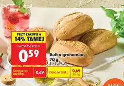 Biedronka bułka grahamka 70 g oferta