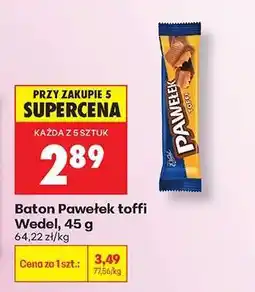 Biedronka Baton Pawełek toffi Wedel, 45 g oferta