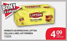 Selgros Herbata ekspresowa lipton yellow label oferta