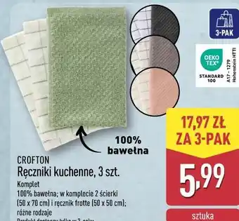 ALDI CROFTON Ręczniki kuchenne, 3 szt oferta