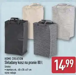 ALDI Składany kosz na pranie 80 l HOME CREATION oferta