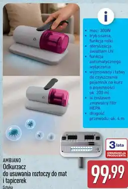 ALDI Odkurzacz do usuwania roztoczy do mat i tapicerek AMBIANO oferta