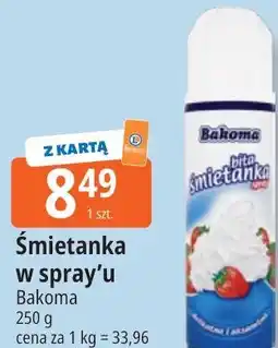 E.Leclerc Śmietanka w spray'u Bakoma oferta
