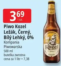 E.Leclerc Piwo Kozel Ležák, Černý, Bílý Lehký, 0% Kompania Piwowarska oferta