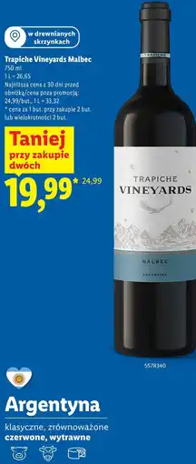 Lidl Trapiche Vineyards Malbec oferta