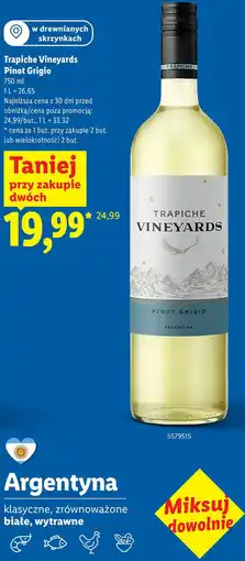 Lidl Trapiche Vineyards Pinot Grigio oferta