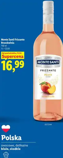 Lidl Monte Santi Frizzante Brzoskwinia oferta