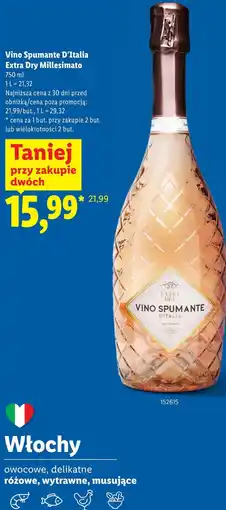 Lidl Vino Spumante D'Italia Extra Dry Millesimato oferta