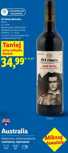 Lidl 19 Crimes Red wine oferta